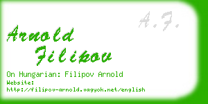 arnold filipov business card